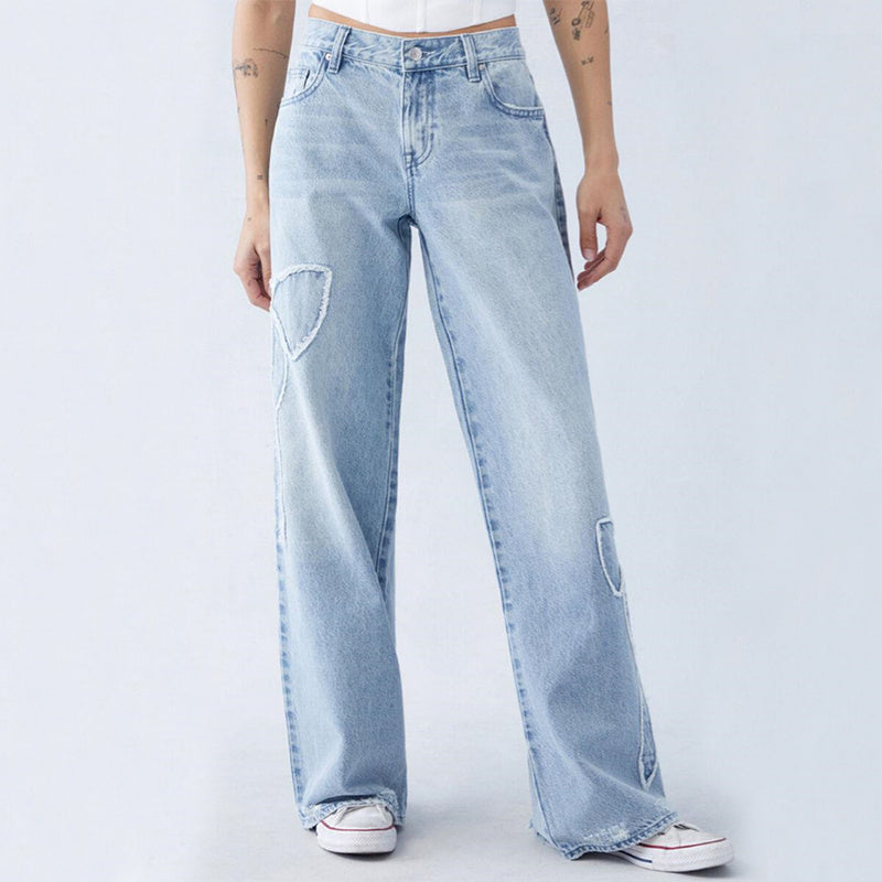 women's ribbon jeans