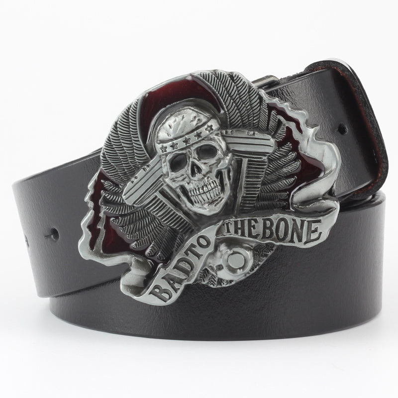 dead skull belt buckle