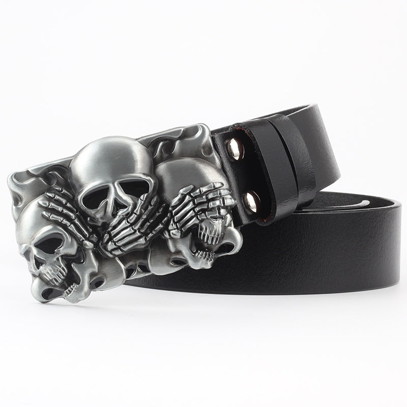 dead skull belt buckle