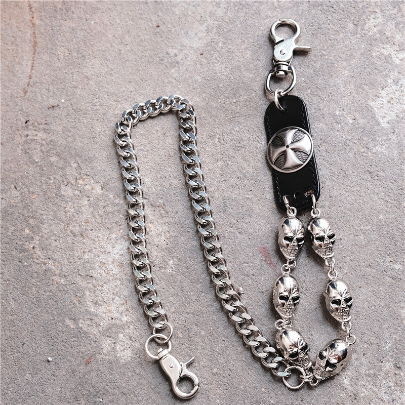 Vintage Ghost Head pocket chain