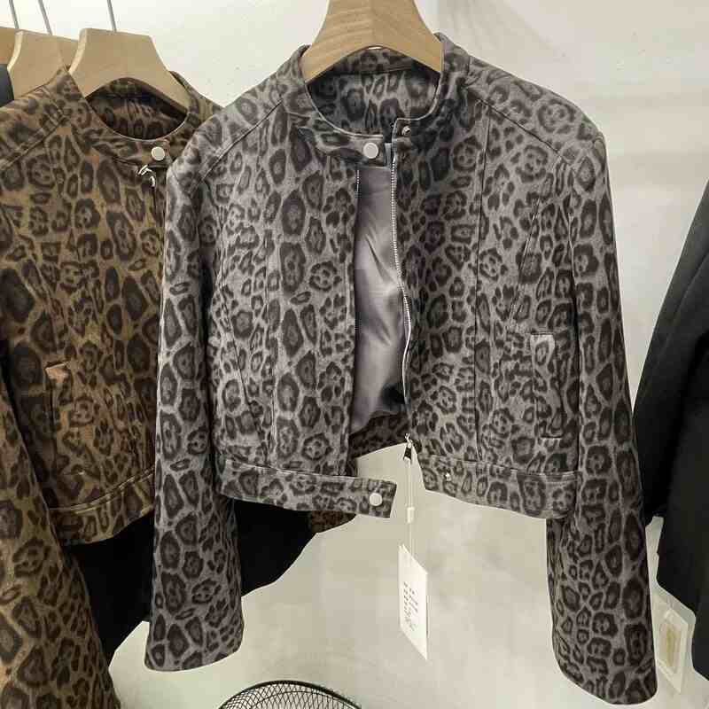 leopard print coat