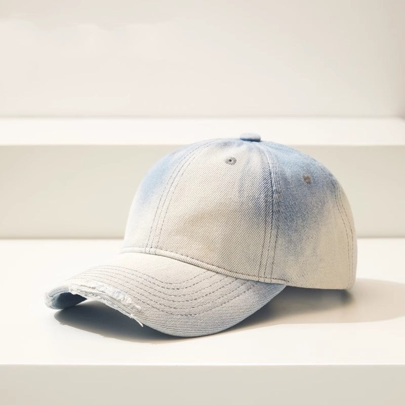 Distressed Denim Baseball Cap