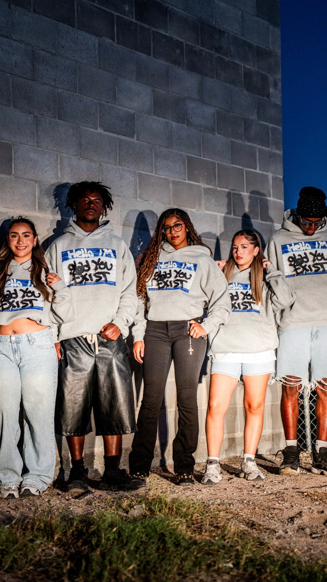 "glad you exist" hoodie