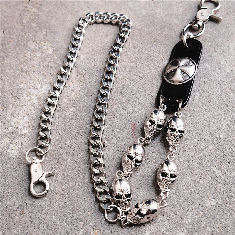 Vintage Ghost Head pocket chain