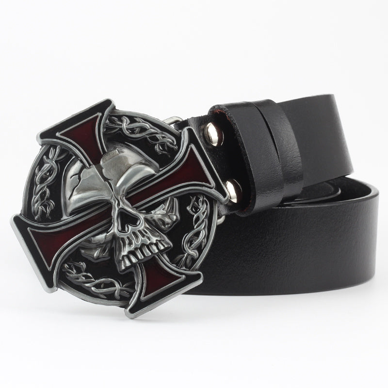 dead skull belt buckle