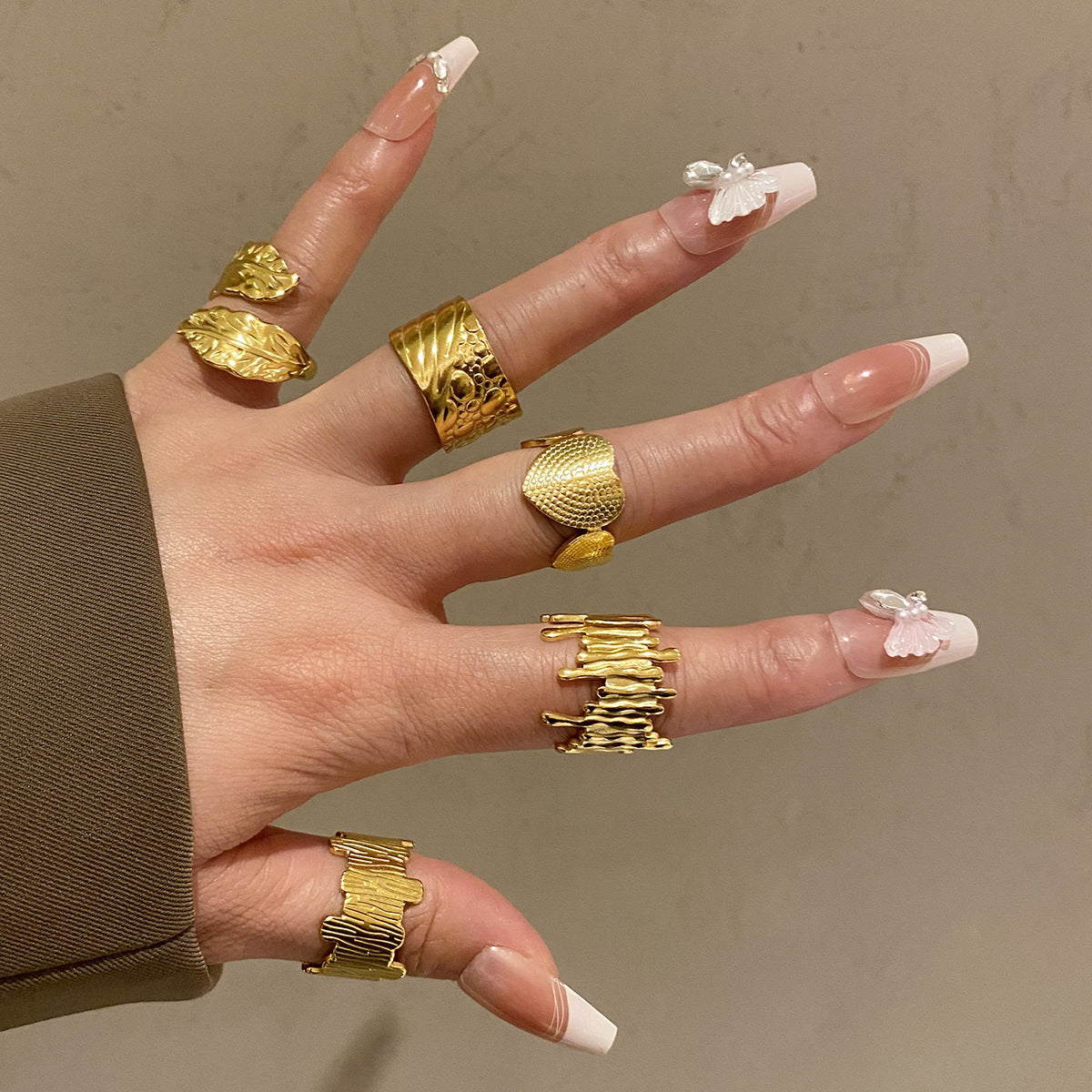 Luxury Irregular Opening rings