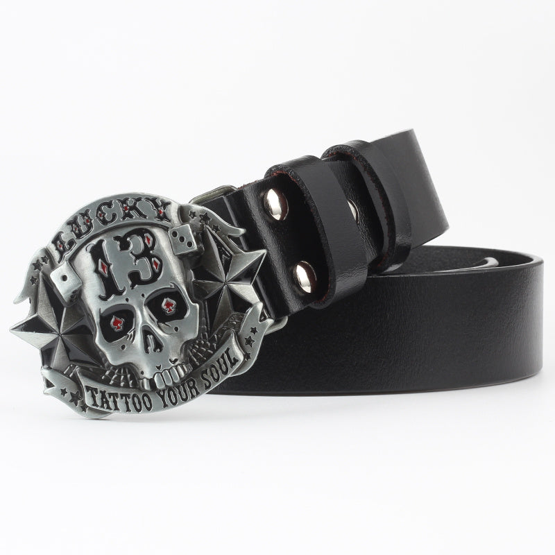 dead skull belt buckle