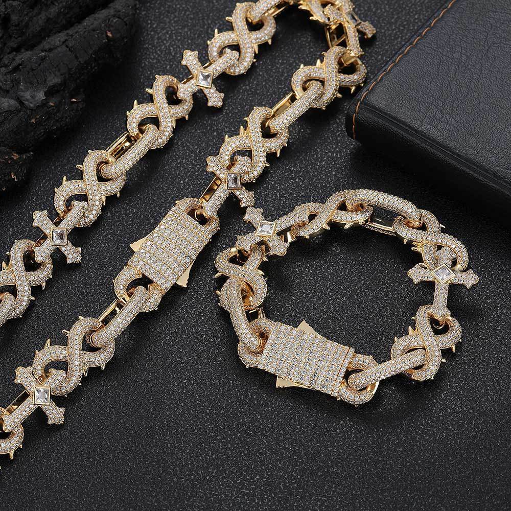 Thorn Cross Cuban Link Chain