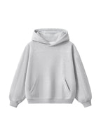 Contrast-Stitched Boxy Fleece Hoodie