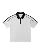 Contrast Collar Short-Sleeve Polo Shirt