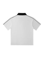 Contrast Collar Short-Sleeve Polo Shirt