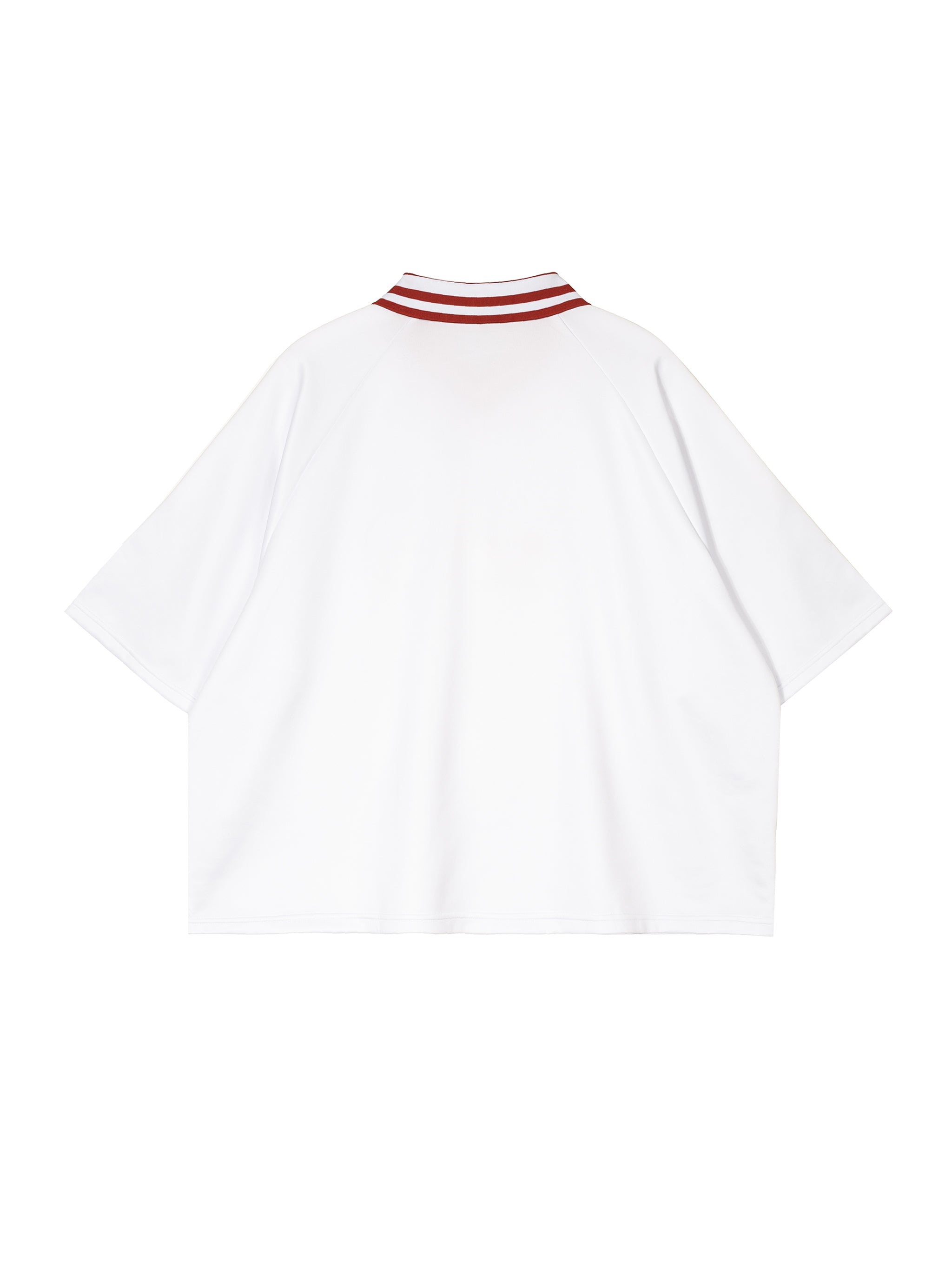 Contrast Lapel Collar Boxy T-Shirt