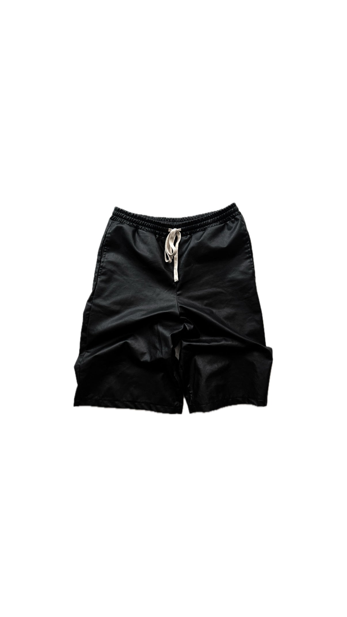 baggy leather jorts