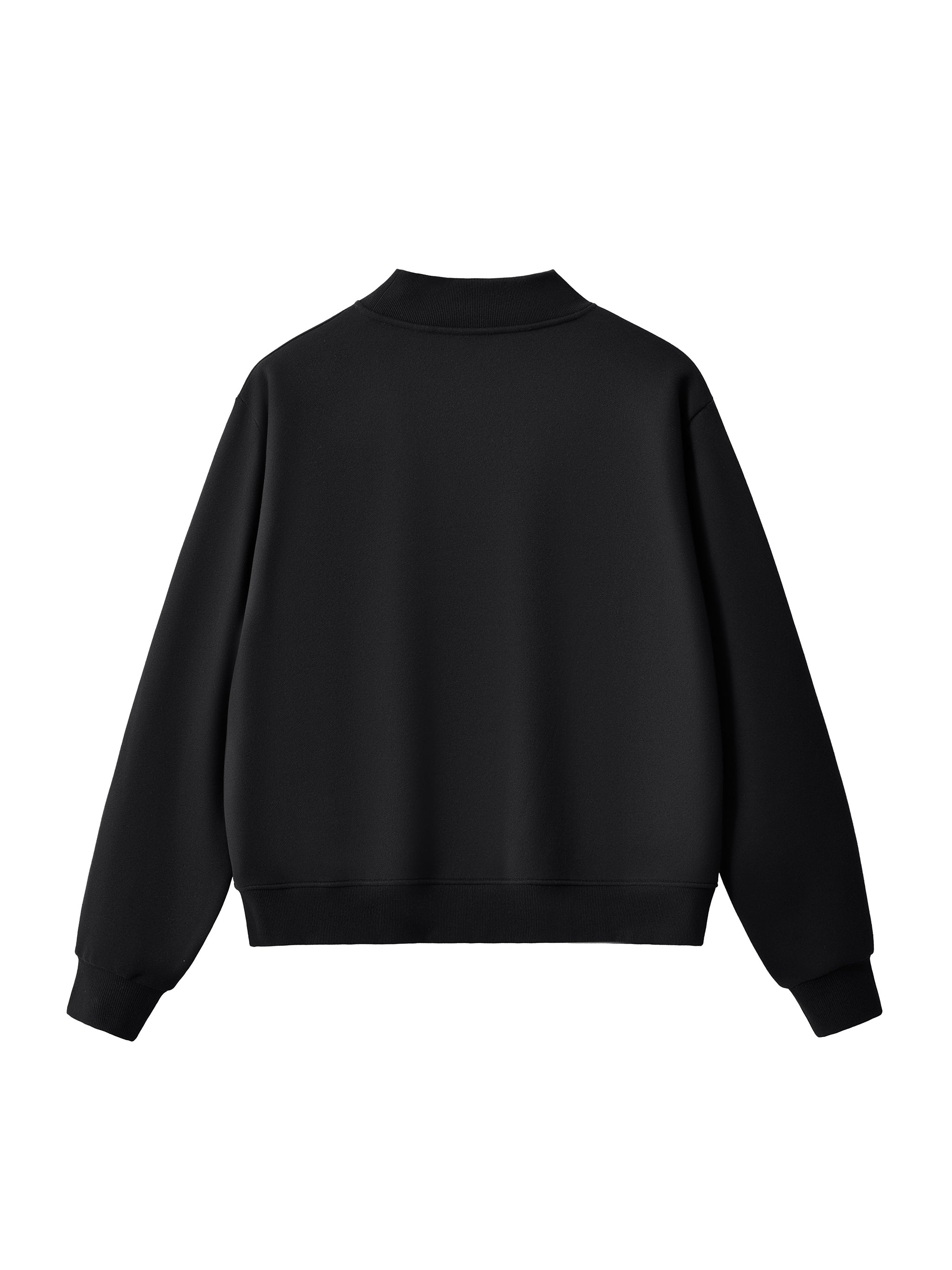 Essential Fleece Mock-Neck Crew Sweatshirt