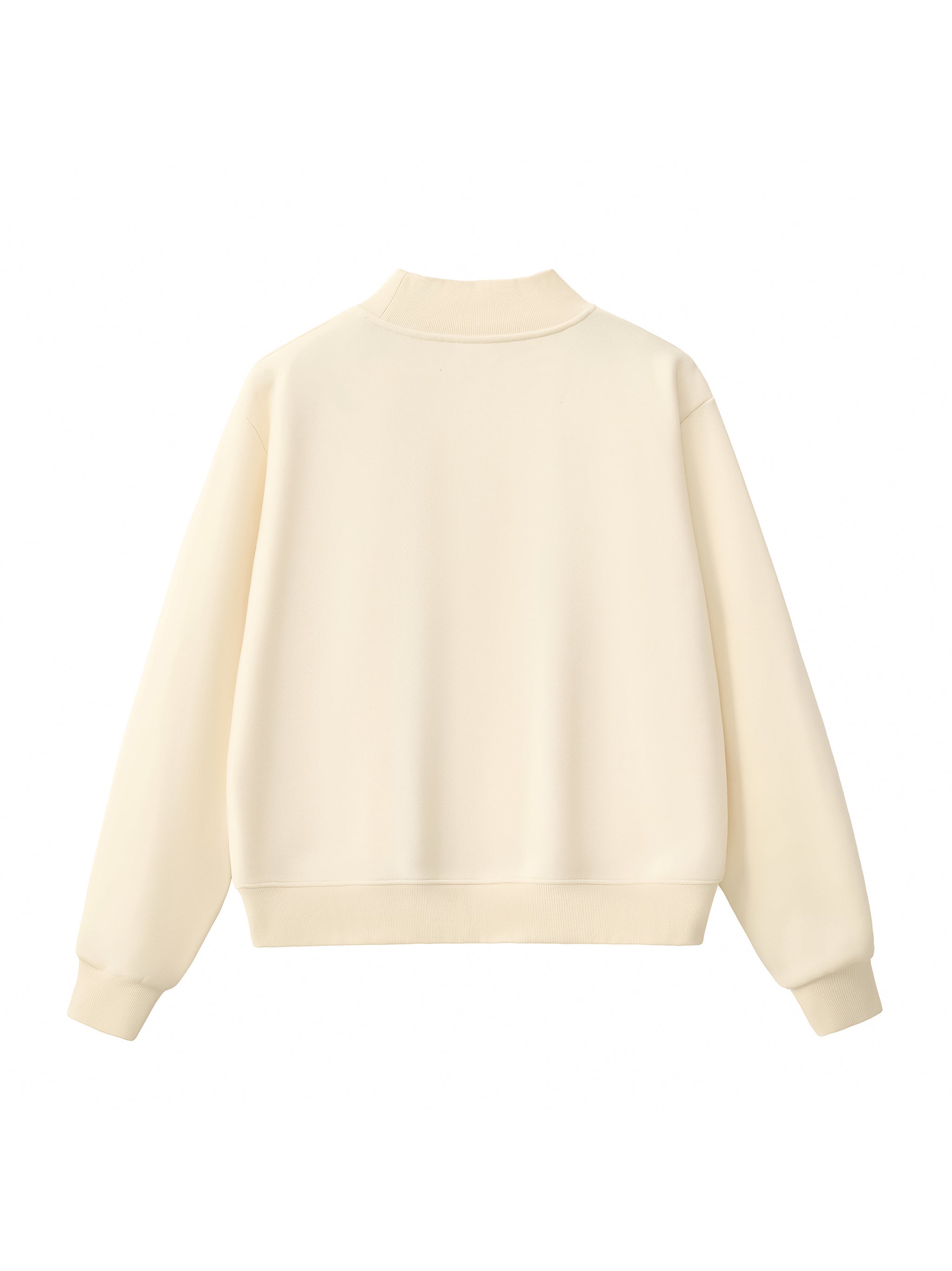 Essential Fleece Mock-Neck Crew Sweatshirt