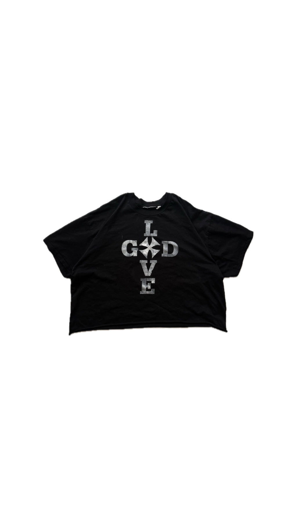 "love god" boxy tee