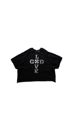 "love god" boxy tee