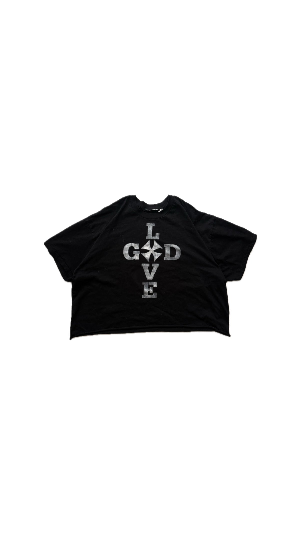 "love god" boxy tee