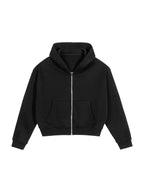 Fleece Zip-Up Boxy Hoodie