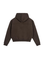 Fleece Zip-Up Boxy Hoodie