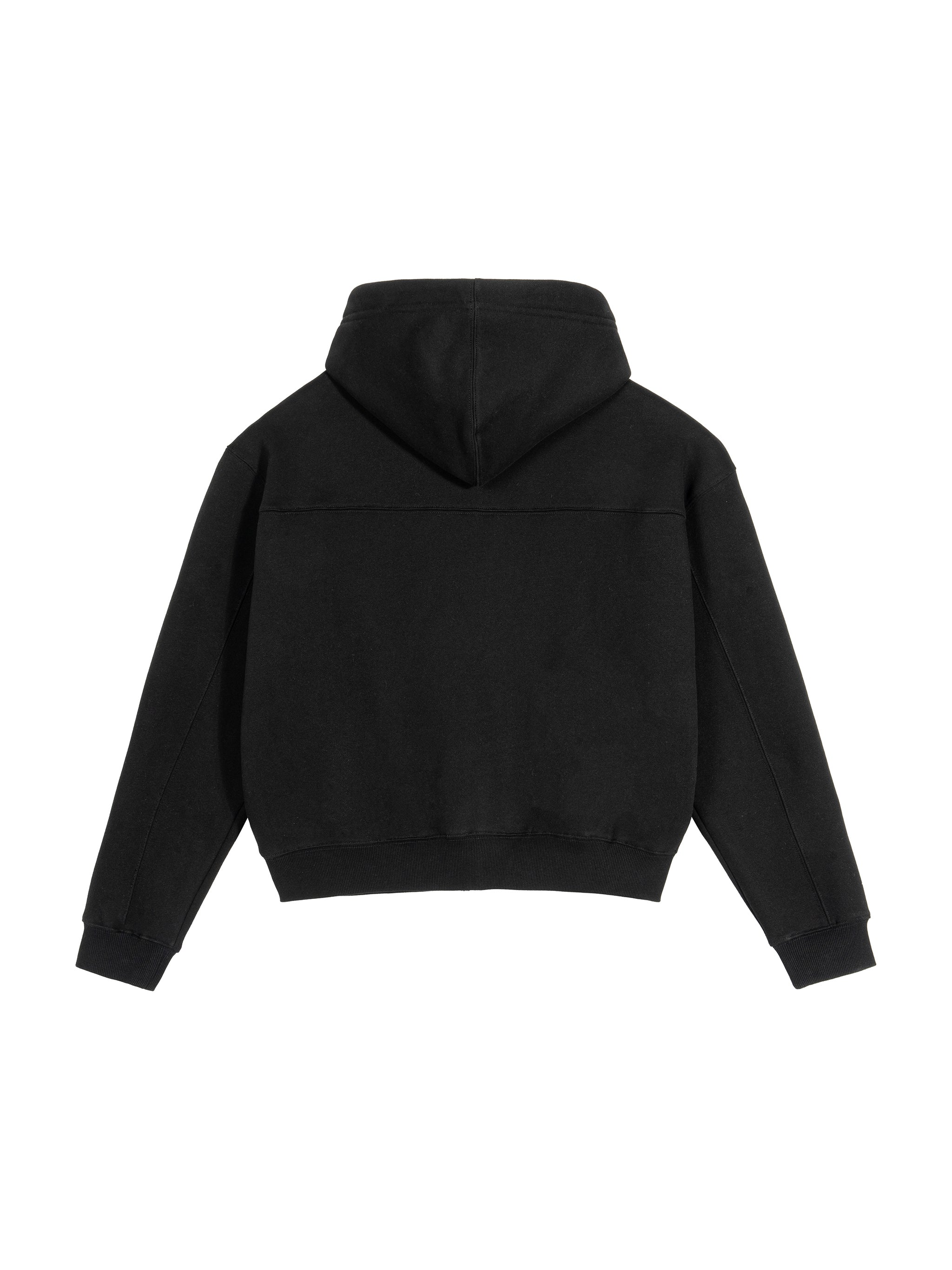 Fleece Zip-Up Boxy Hoodie
