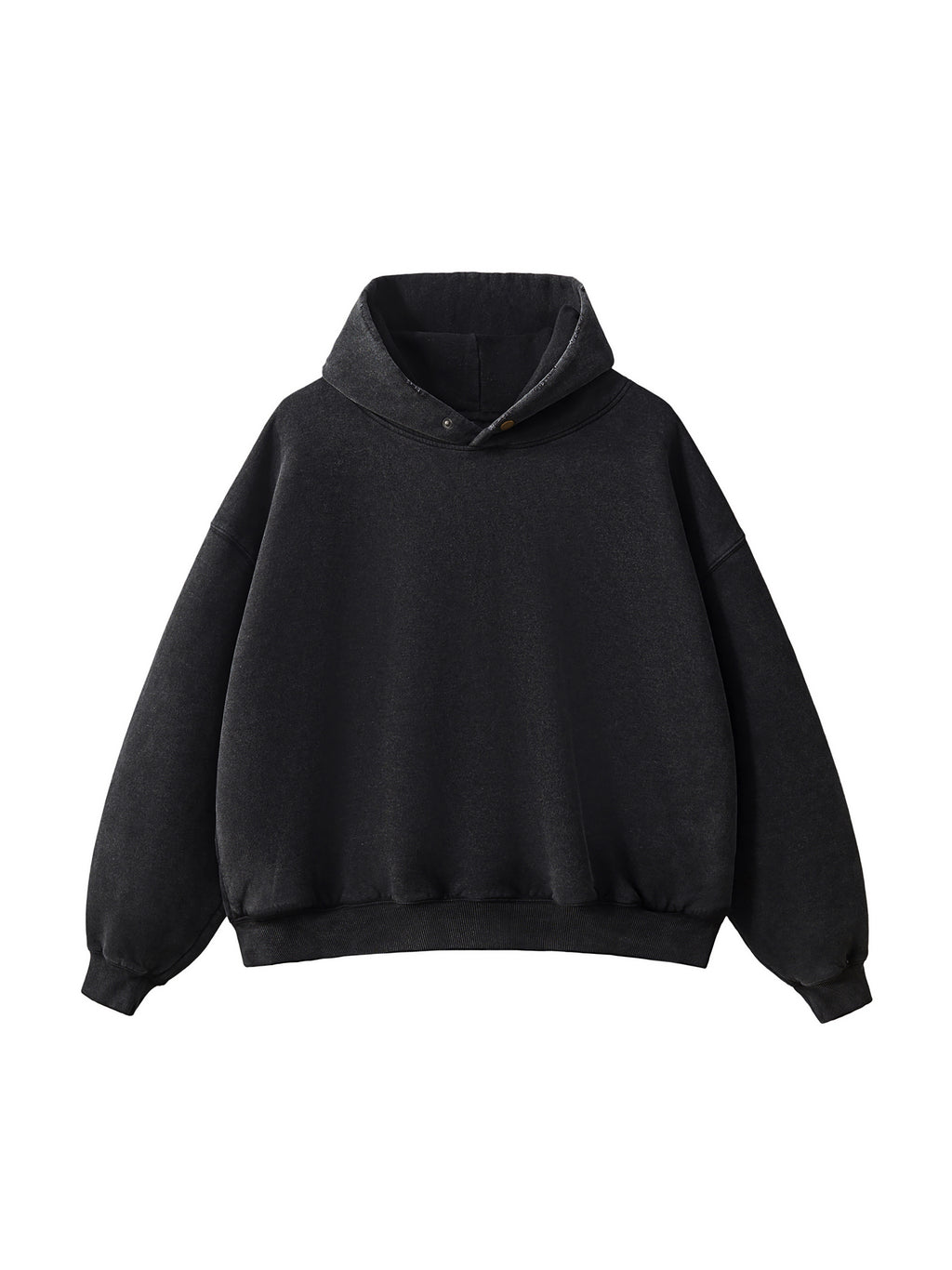 Frayed Enzyme Washed Fleece Hoodie