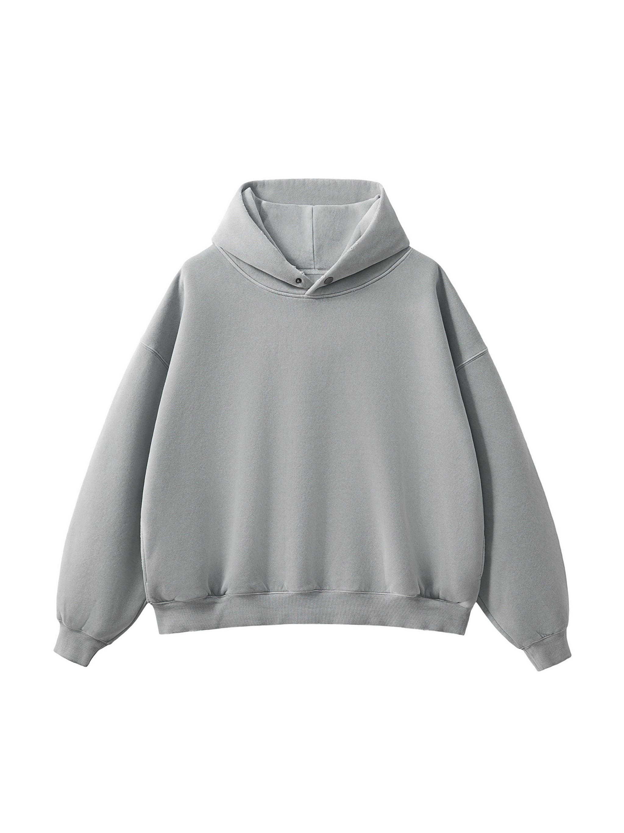 Frayed Enzyme Washed Fleece Hoodie