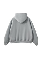 Frayed Enzyme Washed Fleece Hoodie