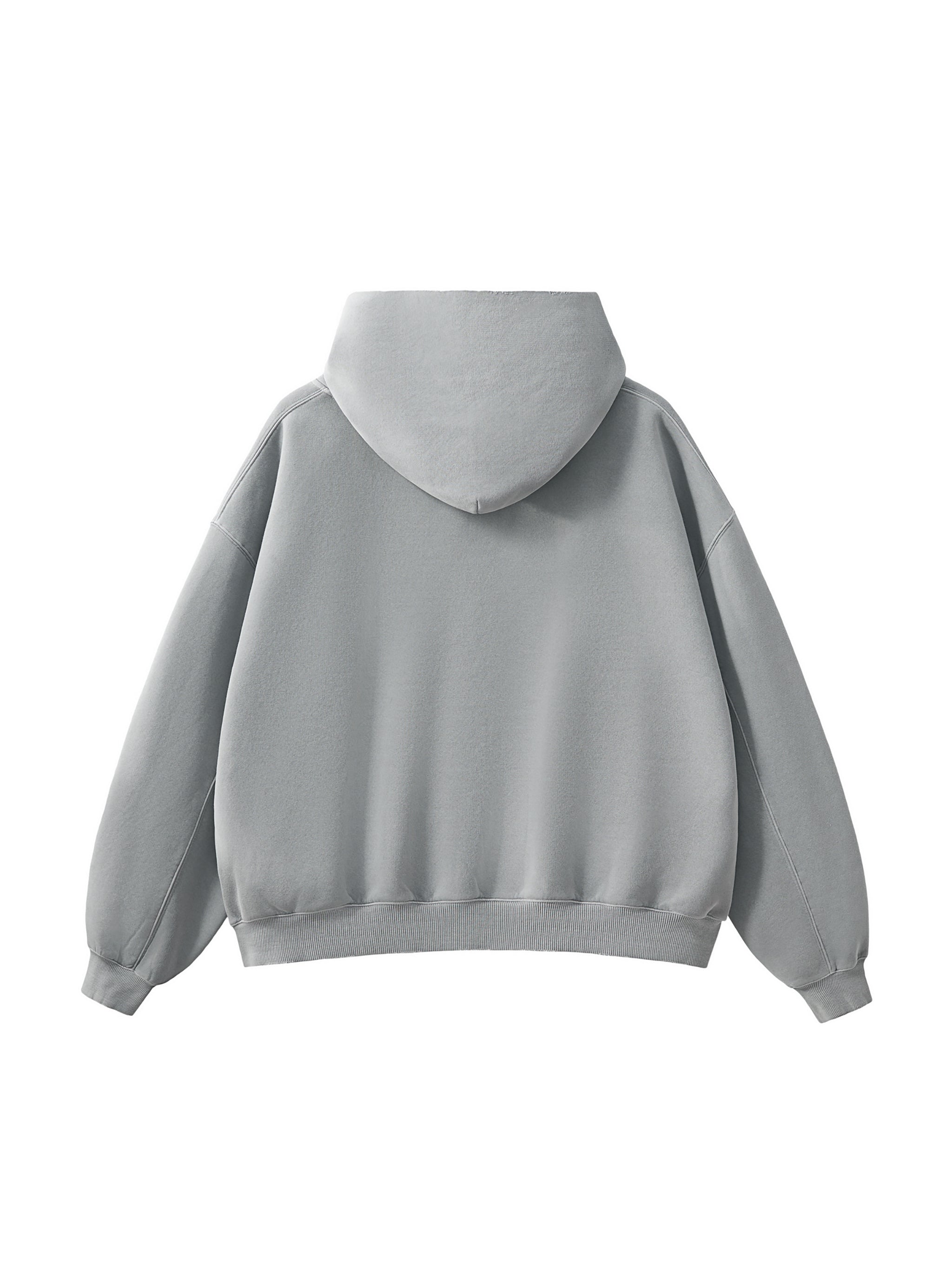 Frayed Enzyme Washed Fleece Hoodie