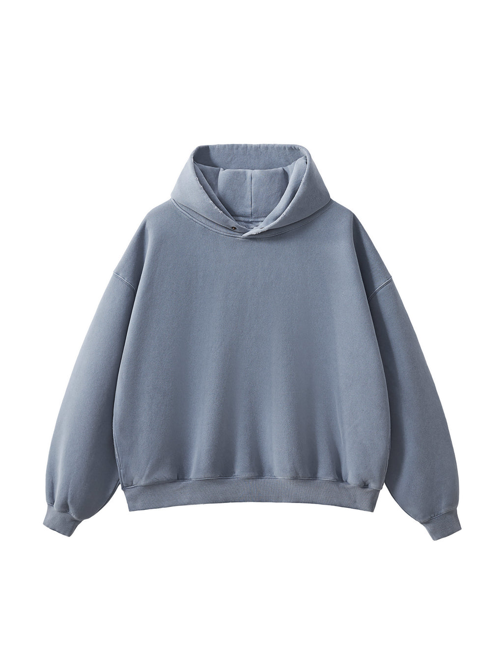 Frayed Enzyme Washed Fleece Hoodie