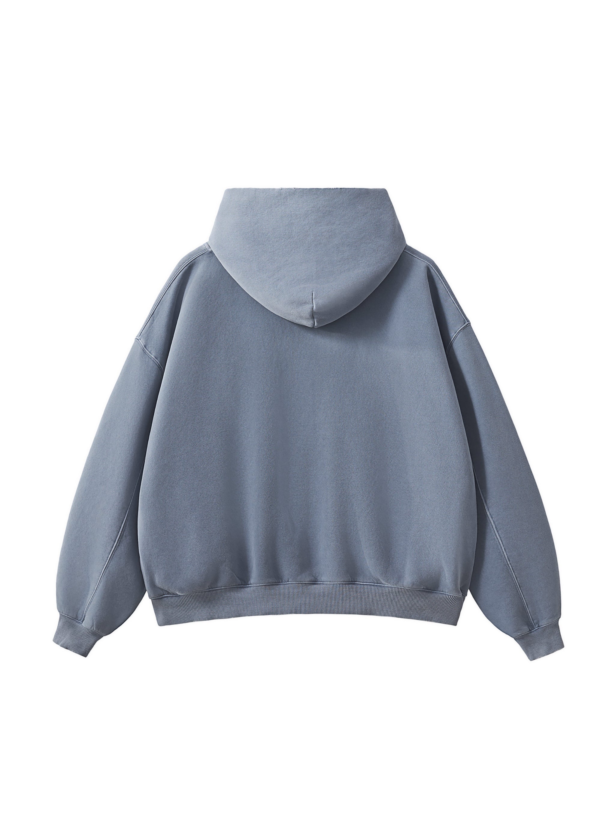 Frayed Enzyme Washed Fleece Hoodie