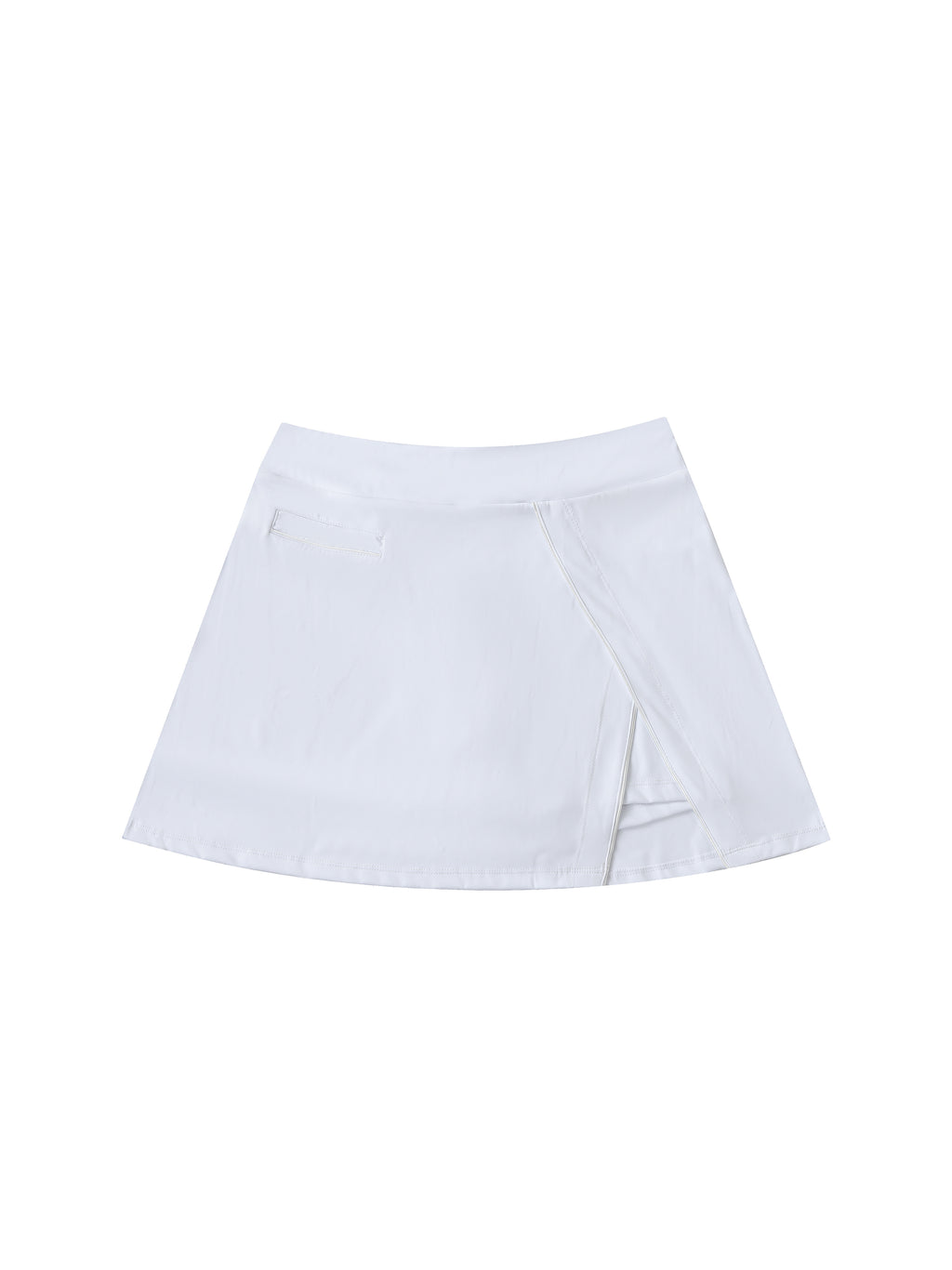 High-Waist Pocketed A-Line Skirt