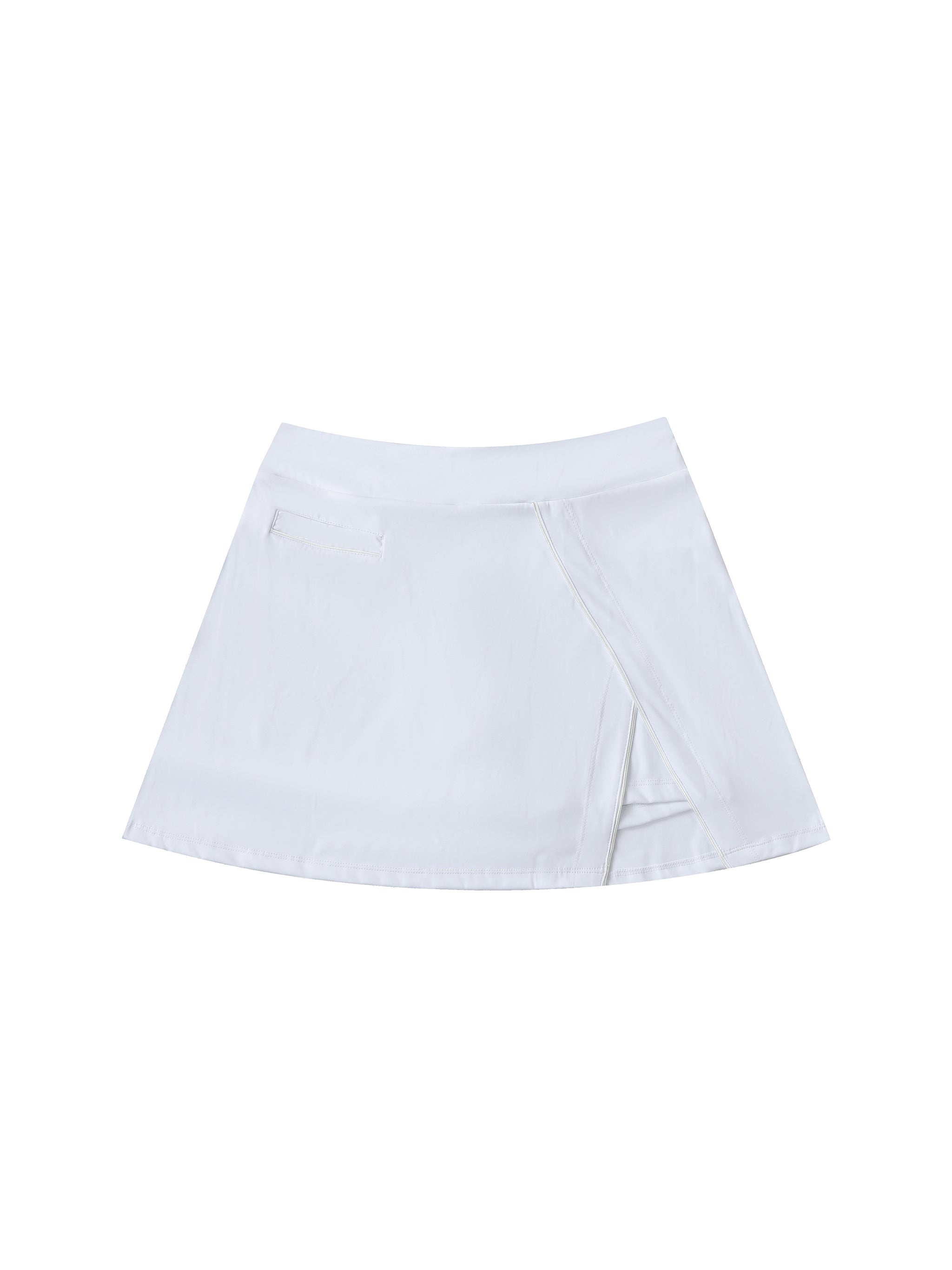 High-Waist Pocketed A-Line Skirt