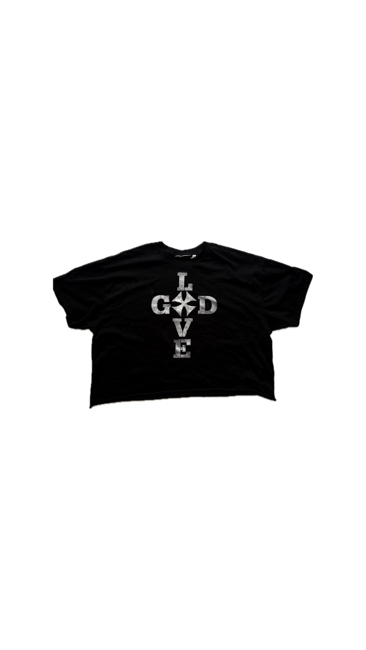 "love god" boxy tee