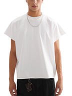 Raw Edge Boxy Non-Shrink T-Shirt
