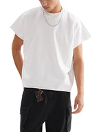 Raw Edge Boxy Non-Shrink T-Shirt