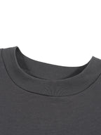 Raw Edge Boxy Non-Shrink T-Shirt