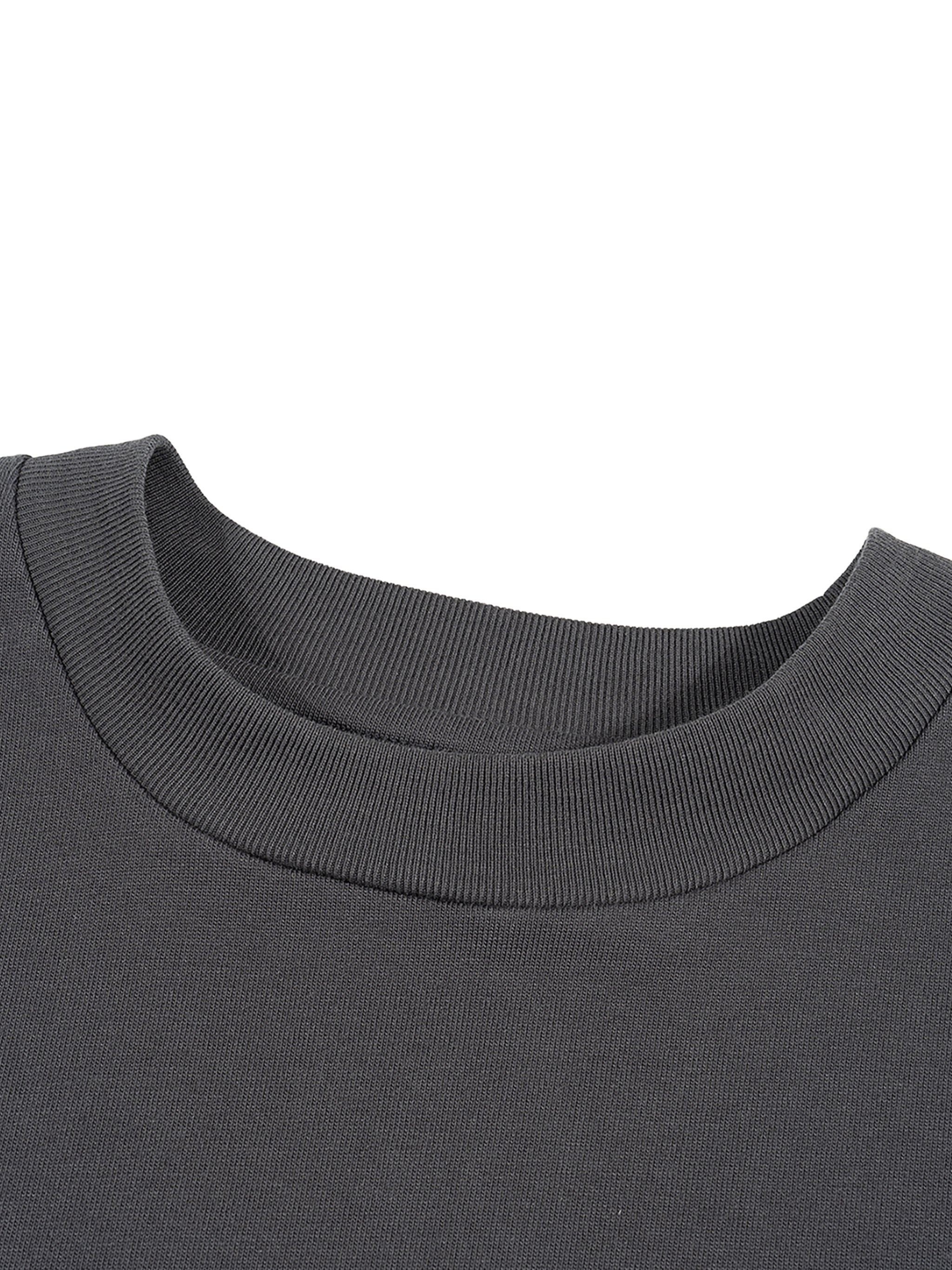 Raw Edge Boxy Non-Shrink T-Shirt
