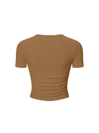 Ruched Bodycon Crop Top