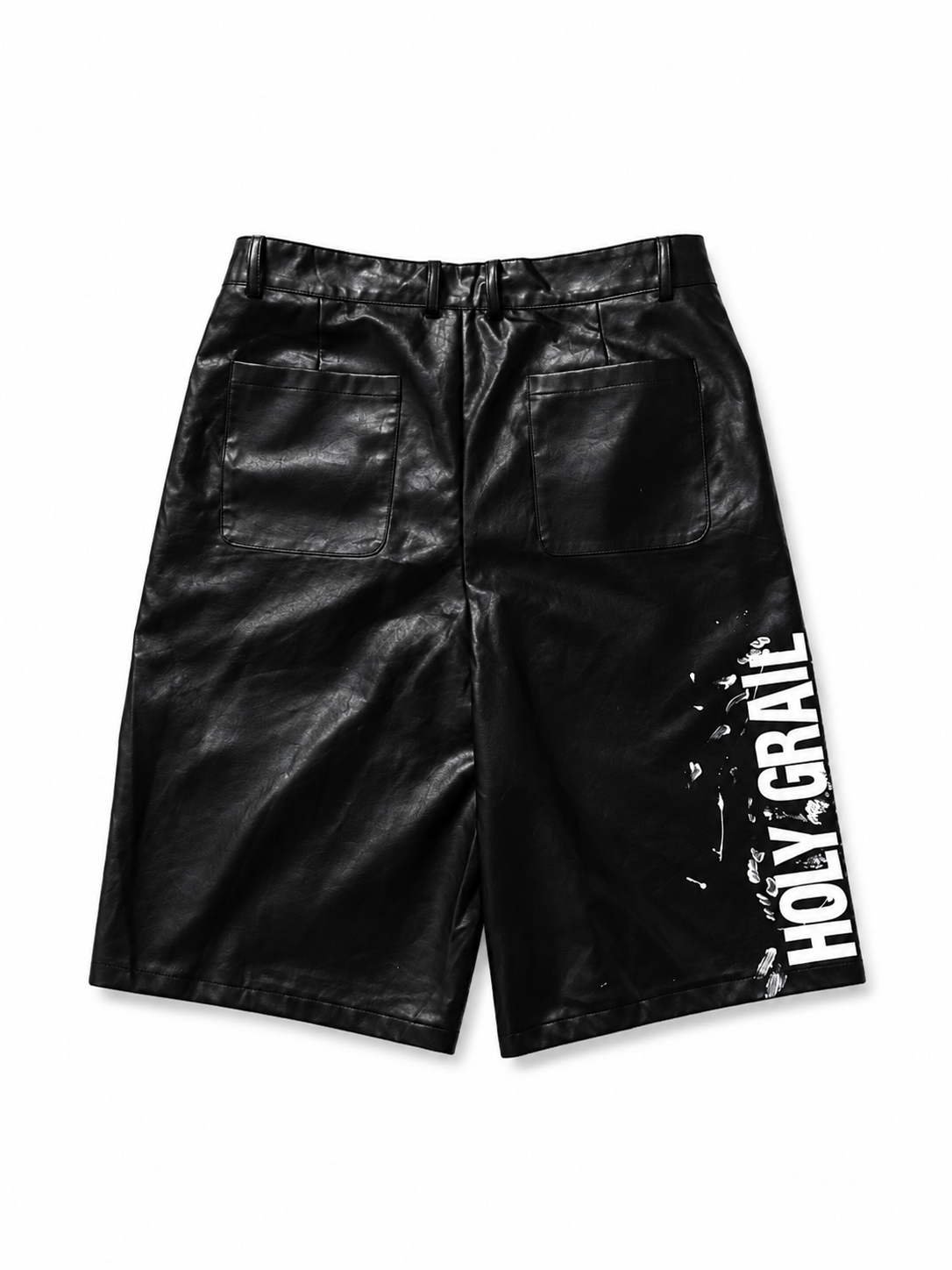 saint leather shorts