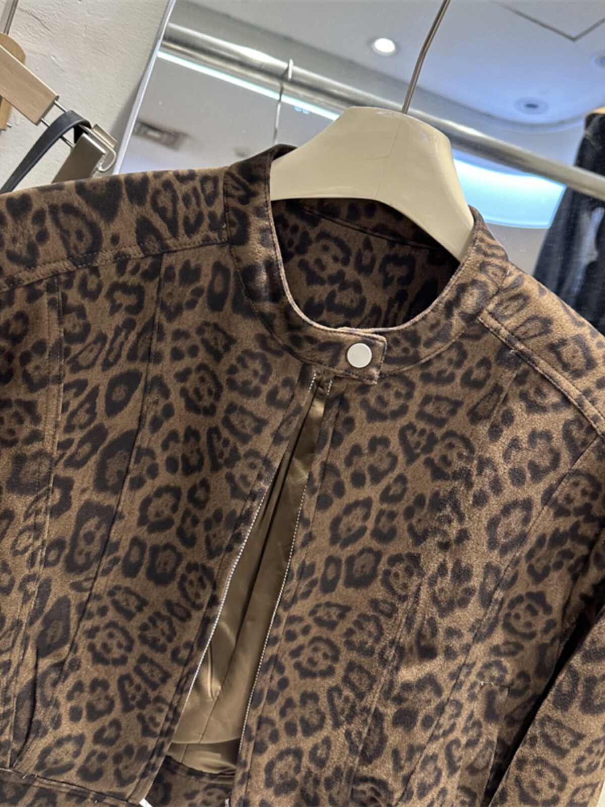 leopard print coat