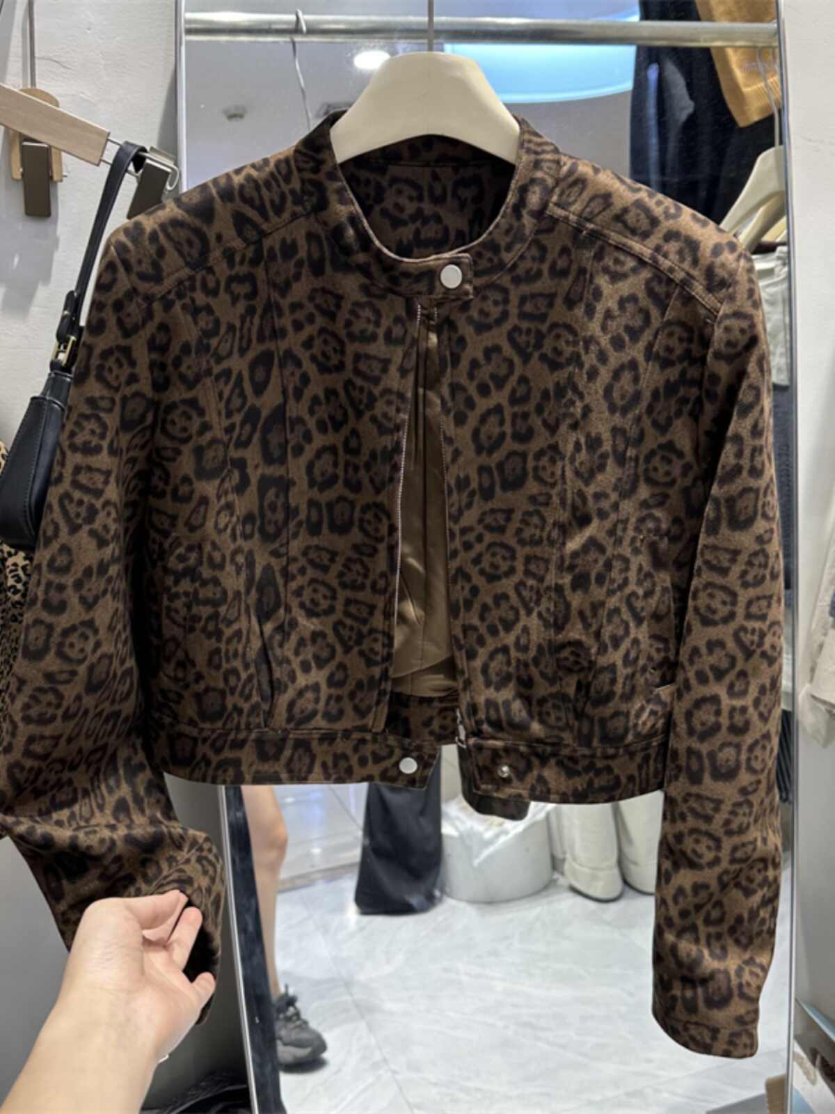 leopard print coat