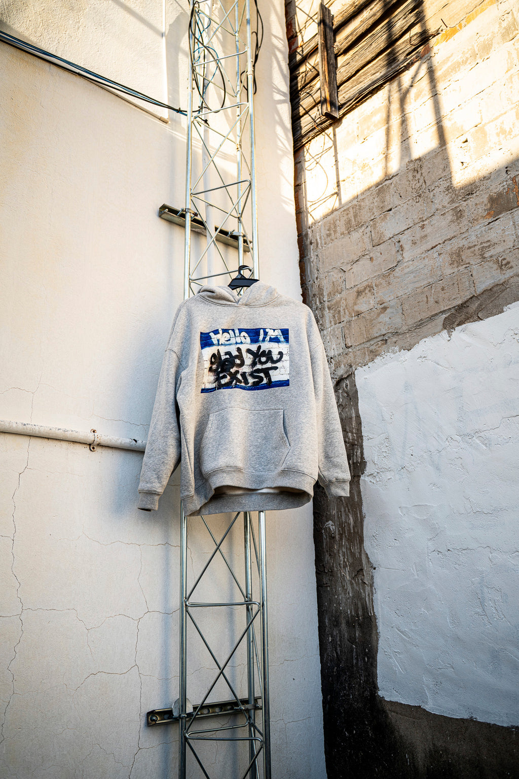 "glad you exist" hoodie